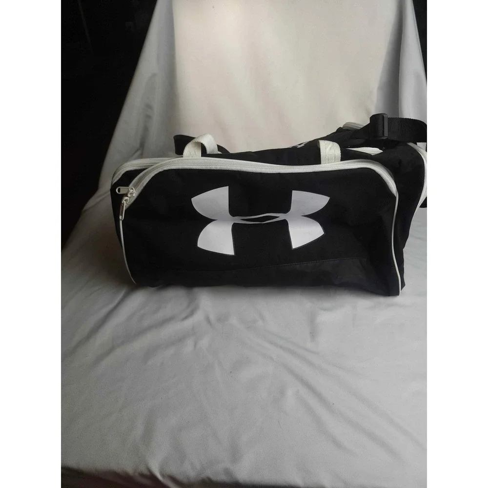 Under Armour Storm Undeniable Duffle Bag Black White Gym Travel Medium Bag